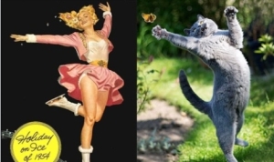 そっくり猫ちゃん！ピンナップガールと同じポーズのネコ達！（画像１０枚）