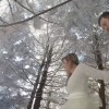 犬が撮影した雪の結婚式