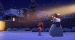 ほのぼの短編感動アニメ！リリーと雪だるま！